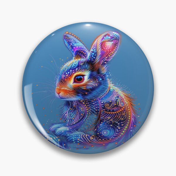 Item preview, The Cosmic Dream Rabbit, Cosmic Psychedelic Rabbit - Detailed Art with Colorful Patterns and Luminous Dots designed and sold by RAYBIL.