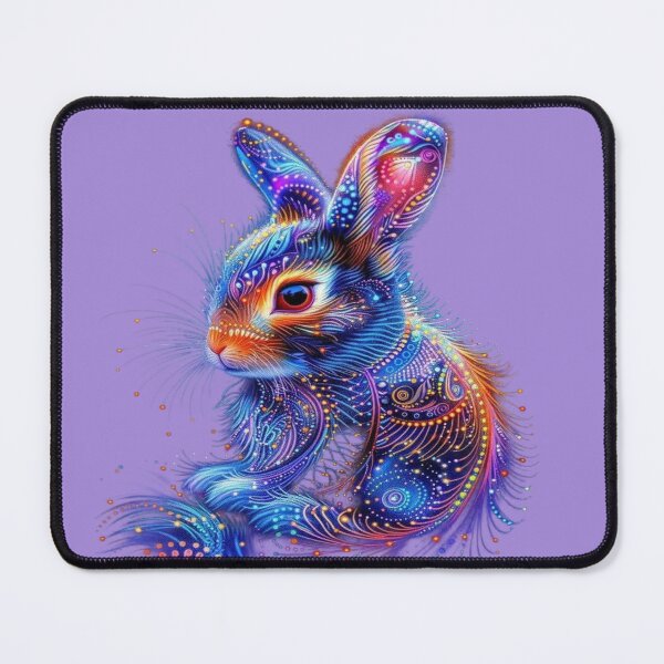 Item preview, The Cosmic Dream Rabbit, Cosmic Psychedelic Rabbit - Detailed Art with Colorful Patterns and Luminous Dots designed and sold by RAYBIL.