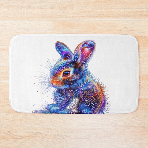 Item preview, The Cosmic Dream Rabbit, Cosmic Psychedelic Rabbit - Detailed Art with Colorful Patterns and Luminous Dots designed and sold by RAYBIL.