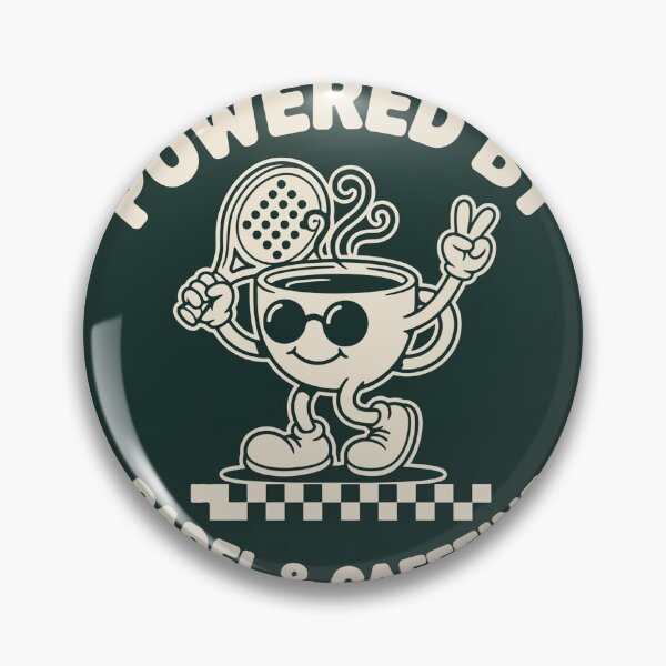 Item preview, Powered by Padel and Caffeine Funny Sports Design designed and sold by NiloRuesca34.