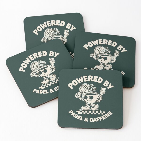 Item preview, Powered by Padel and Caffeine Funny Sports Design designed and sold by NiloRuesca34.