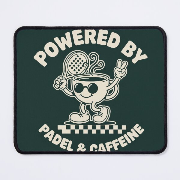 Item preview, Powered by Padel and Caffeine Funny Sports Design designed and sold by NiloRuesca34.