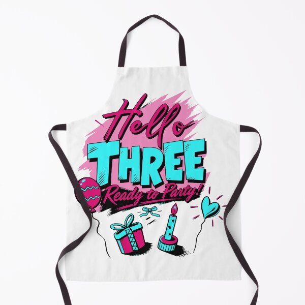 Item preview, Hello Three Ready to Party Cute 3 Year Old Birthday Gift designed and sold by illeN-Art-World.