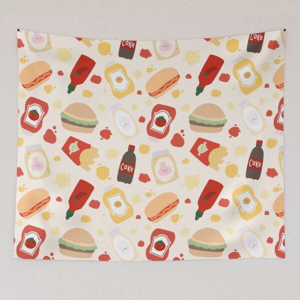 Item preview, Fast Food Seamless Pattern designed and sold by MiloverseOfficial.