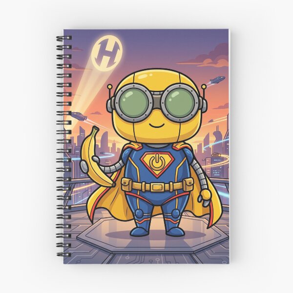 Item preview, Banana Superhero Robot Sci-Fi City Skyline designed and sold by drhett09.