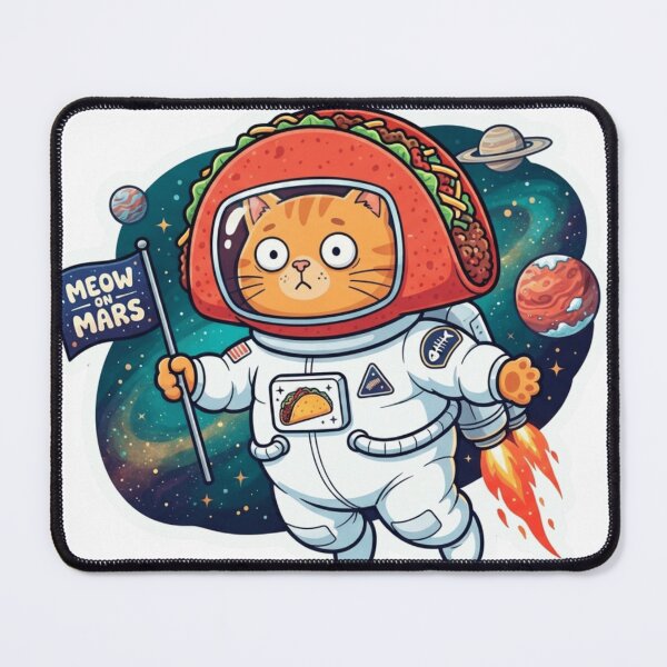 Item preview, Taco Astronaut Cat Meow On Mars designed and sold by WearTheVibe Store.