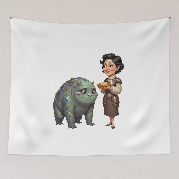 Item preview, Badass Post Apo Grandma Armor Pie Creature Illustration designed and sold by vk09.