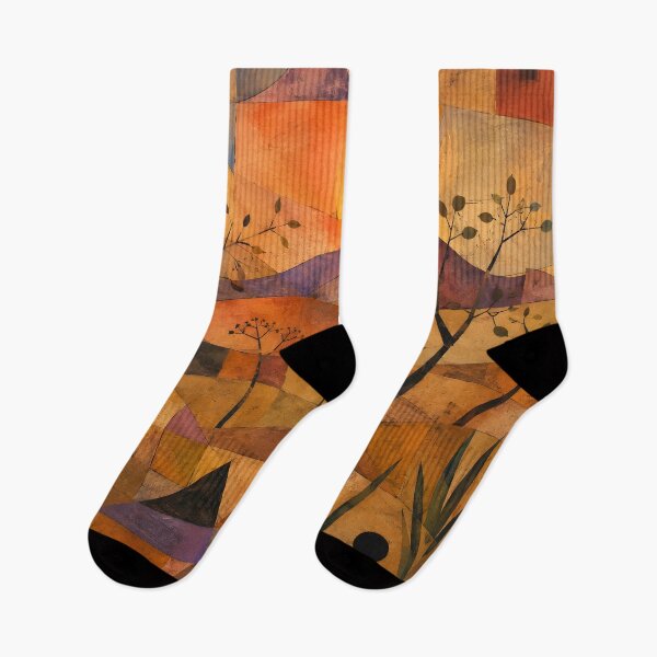 Item preview, Earthy Geometric Sunset Landscape – Mid Century Boho Art designed and sold by GutyzDesignsES.