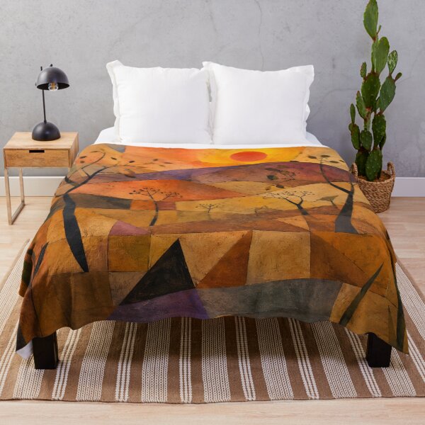 Item preview, Earthy Geometric Sunset Landscape – Mid Century Boho Art designed and sold by GutyzDesignsES.