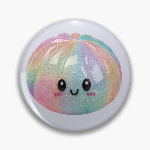 Item preview, Pastel Rainbow Glitter Squishy Dumpling Stress Relief Toy – Kawaii Cutout designed and sold by EmeraldeaArt.
