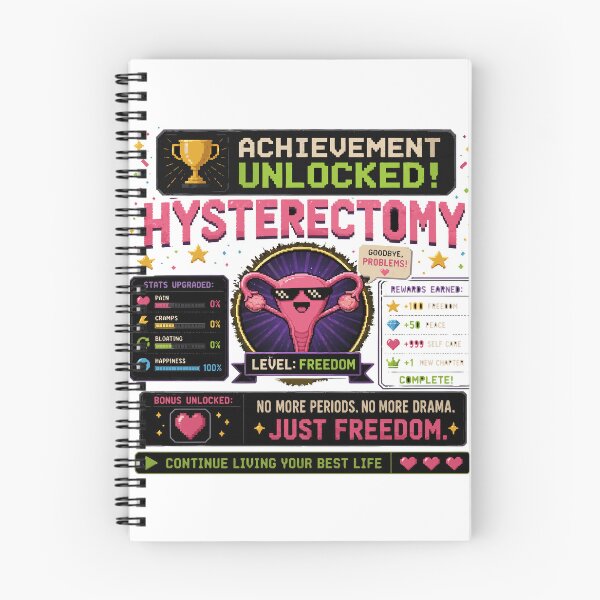 Item preview, Achievement Unlocked Funny Hysterectomy Gamer Retro Pixel Art T-Shirt designed and sold by Sunday.Supply.