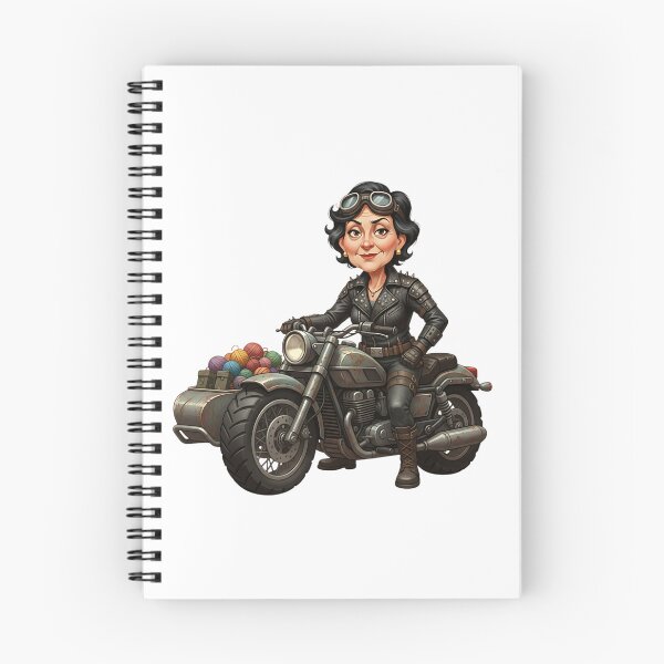 Item preview, Badass Post Apo Grandma Motorcycle Biker Illustration designed and sold by vk09.