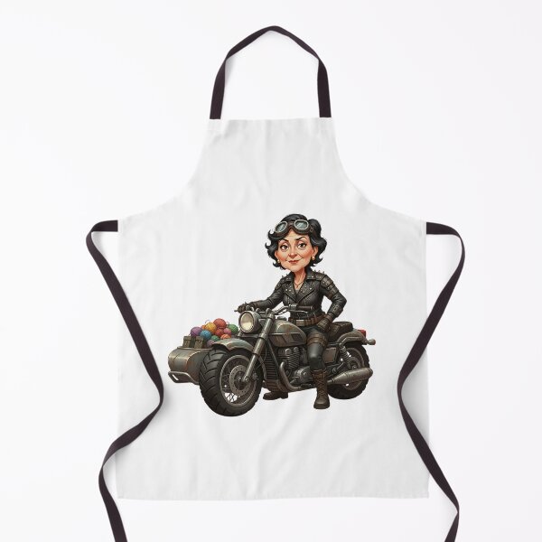 Item preview, Badass Post Apo Grandma Motorcycle Biker Illustration designed and sold by vk09.