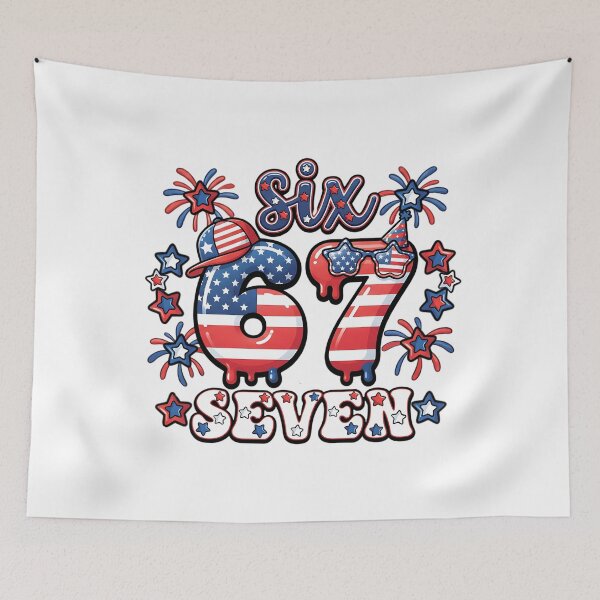 Item preview, funny football 67 meme drip flag ice cream art designed and sold by ArtDesignTp.