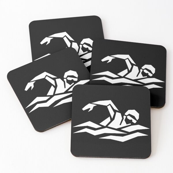Item preview, Against the Current – Geometric Swimmer (White) designed and sold by matybrak.