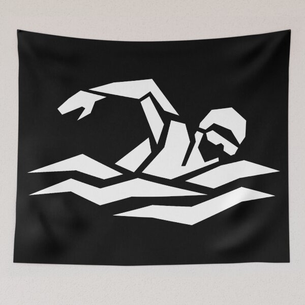 Item preview, Against the Current – Geometric Swimmer (White) designed and sold by matybrak.
