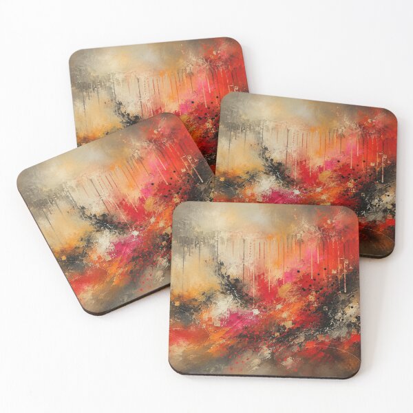 Item preview, Ignite the Canvas Red and Gold Modern Abstract Expressionism designed and sold by Joey Santiago.