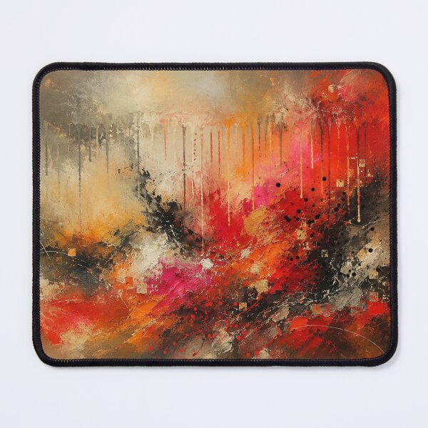 Item preview, Ignite the Canvas Red and Gold Modern Abstract Expressionism designed and sold by Joey Santiago.