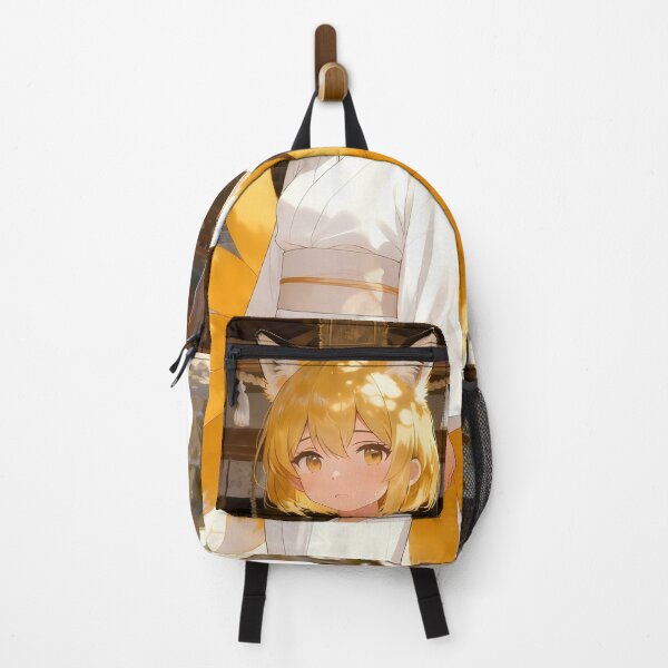 Item preview, Cute Gold Kitsune Anime Girl Shrine White Kimono designed and sold by Myanimegirlshop.