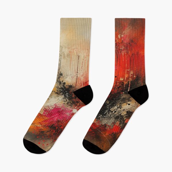 Item preview, Ignite the Canvas Red and Gold Modern Abstract Expressionism designed and sold by Joey Santiago.
