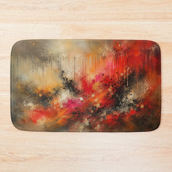 Item preview, Ignite the Canvas Red and Gold Modern Abstract Expressionism designed and sold by Joey Santiago.