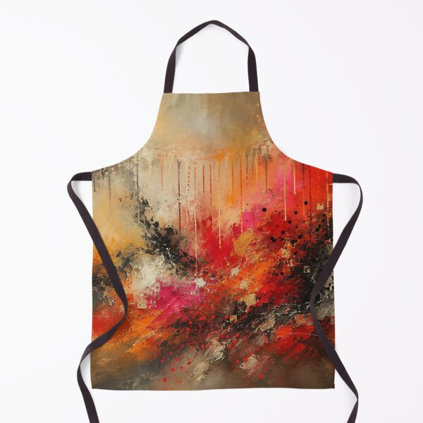 Item preview, Ignite the Canvas Red and Gold Modern Abstract Expressionism designed and sold by Joey Santiago.