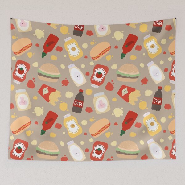 Item preview, Fast Food Seamless Pattern designed and sold by MiloverseOfficial.