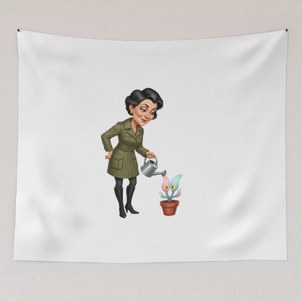 Item preview, Badass Post Apo Grandma Mutant Plant Gardening Illustration   designed and sold by vk09.