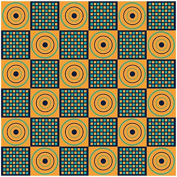 Artwork thumbnail, Colorful Geometric Pattern Background | Abstract Modern Shapes Design by ASN STUDIO