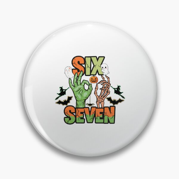 Item preview, Funny Halloween six seven meme witch skeleton hands retro spooky 67  meme designed and sold by ArtDesignTp.