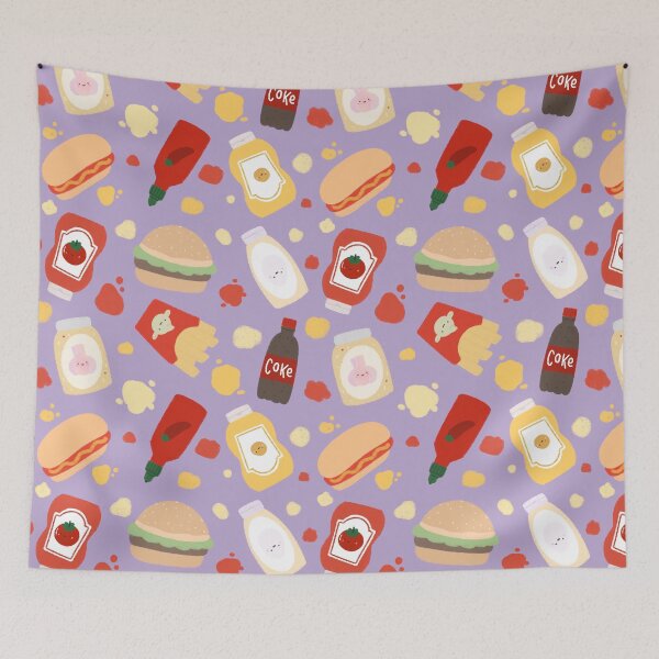 Item preview, Fast Food Seamless Pattern designed and sold by MiloverseOfficial.