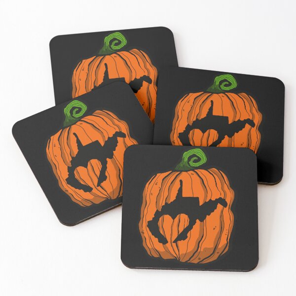 Item preview, West Virginia Pumpkin | Appalachian Halloween Jack-o'-Lantern Sticker designed and sold by Let There Be Art Studio.