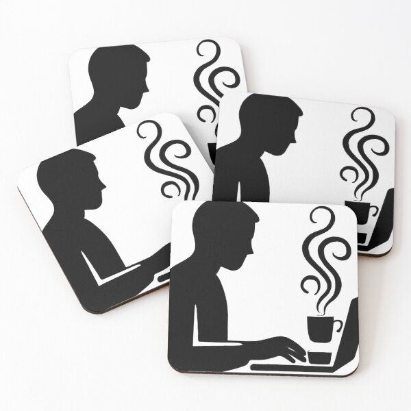 Item preview, Coffee & Code - Freelancer Silhouette designed and sold by RoyArt0.