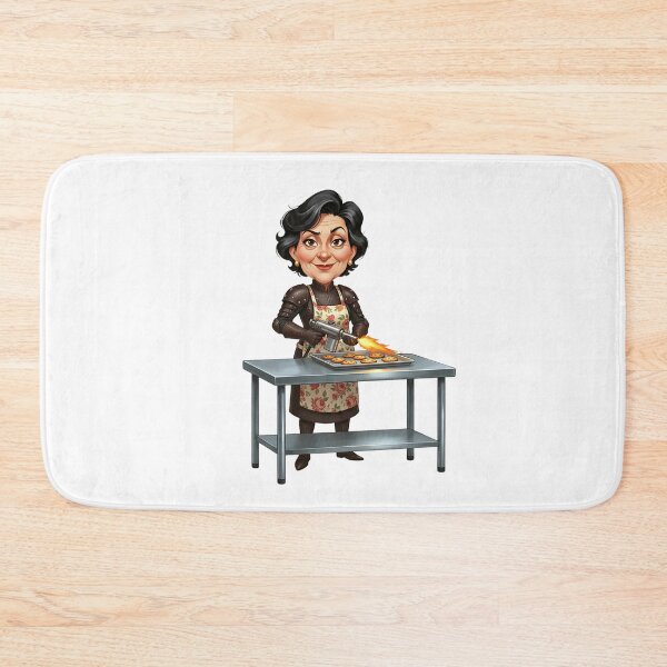 Item preview, Badass Post Apo Grandma Flamethrower Baking Illustration designed and sold by vk09.