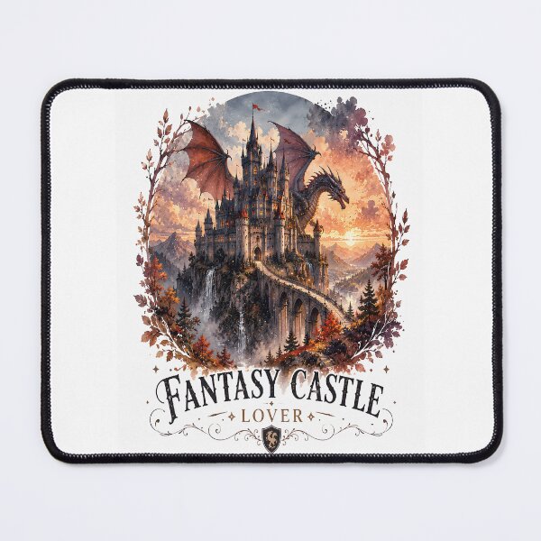 Item preview, Fantasy Castle Lover Sticker | Dragon Castle Watercolor Art | Enchanted Fantasy Kingdom Design designed and sold by Moh-nd-Eg.