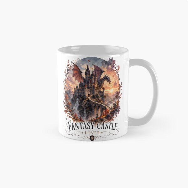 Item preview, Fantasy Castle Lover Sticker | Dragon Castle Watercolor Art | Enchanted Fantasy Kingdom Design designed and sold by Moh-nd-Eg.