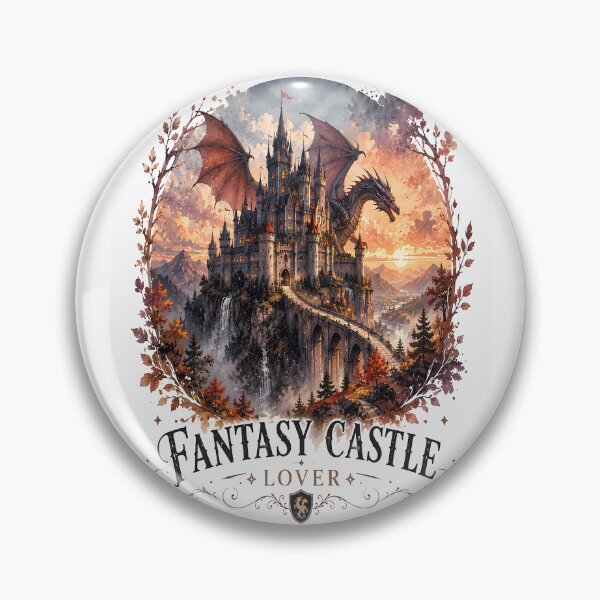 Item preview, Fantasy Castle Lover Sticker | Dragon Castle Watercolor Art | Enchanted Fantasy Kingdom Design designed and sold by Moh-nd-Eg.