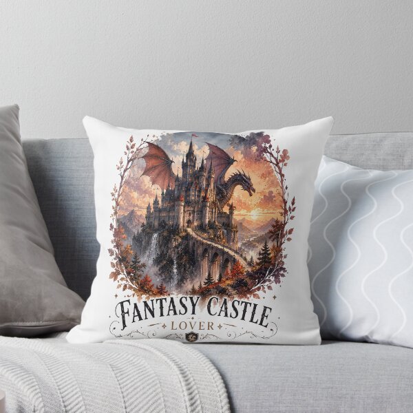 Item preview, Fantasy Castle Lover Sticker | Dragon Castle Watercolor Art | Enchanted Fantasy Kingdom Design designed and sold by Moh-nd-Eg.
