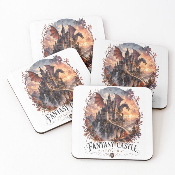 Item preview, Fantasy Castle Lover Sticker | Dragon Castle Watercolor Art | Enchanted Fantasy Kingdom Design designed and sold by Moh-nd-Eg.