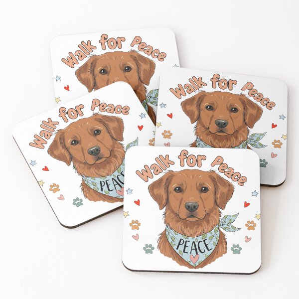Item preview, peaceful dog walk world peace love hope quote designed and sold by ArtDesignTp.