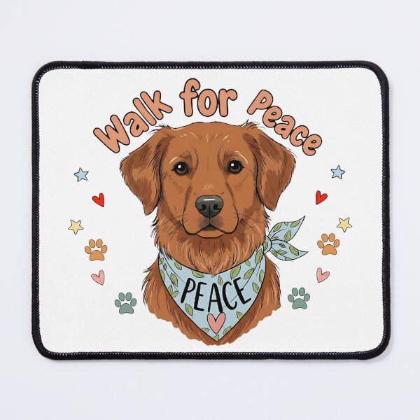 Item preview, peaceful dog walk world peace love hope quote designed and sold by ArtDesignTp.