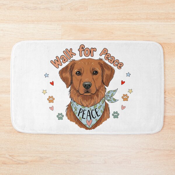 Item preview, peaceful dog walk world peace love hope quote designed and sold by ArtDesignTp.