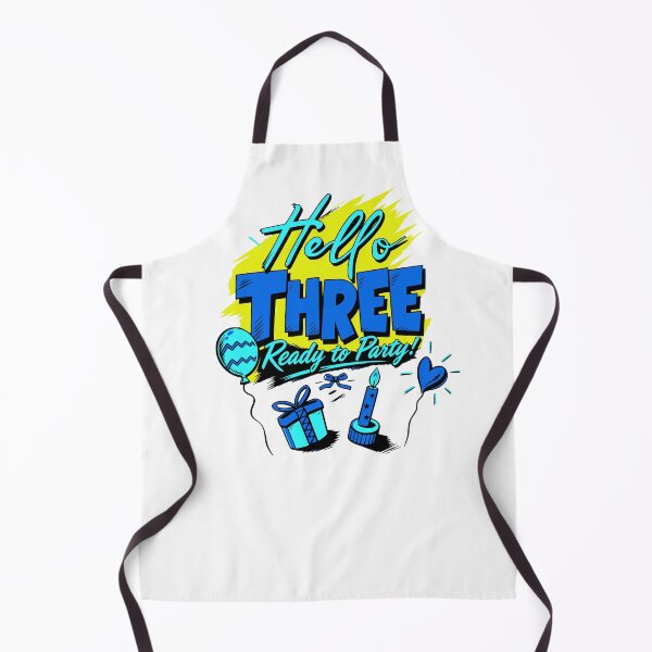 Item preview, Hello Three Birthday Outfit Modern 3rd Birthday Kids T-Shirt designed and sold by illeN-Art-World.