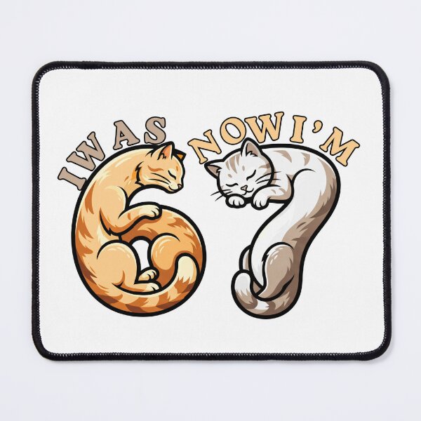 Item preview, birthday funny meme 6 7 six seven cat mama designed and sold by ArtDesignTp.