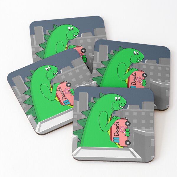 Item preview, Rampaging Kaiju Stops for a Donut Break designed and sold by Drendalgami.