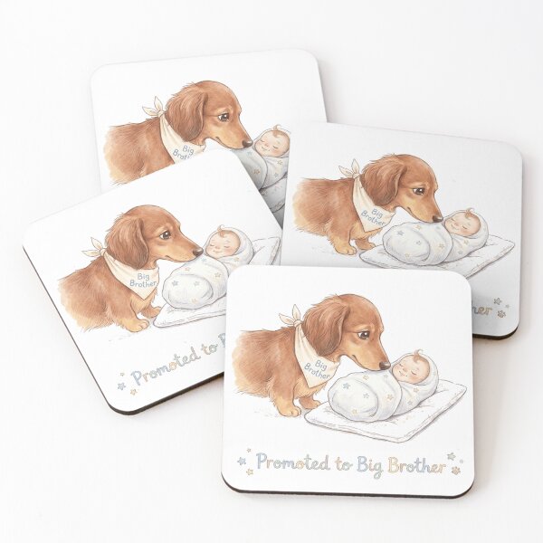Item preview, Promoted to Big Brother Dachshund New Baby Sibling Gift designed and sold by jgoteiner.