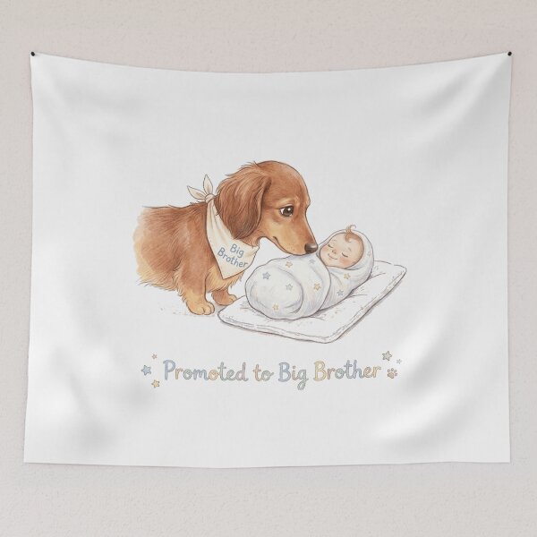 Item preview, Promoted to Big Brother Dachshund New Baby Sibling Gift designed and sold by jgoteiner.