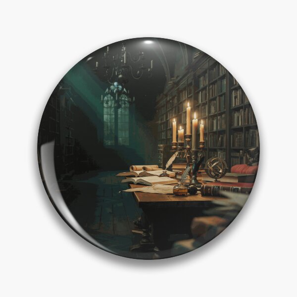 Item preview, Dark Gothic Library with Candlelight Antique Books and Sleeping Black Cat designed and sold by ArlenWescott.