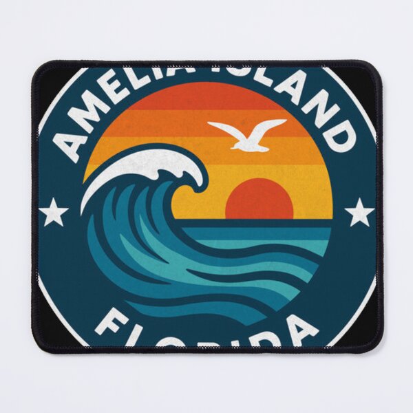 Item preview, Amelia Island Florida Retro Wave Sunset designed and sold by Marcel Andrade.