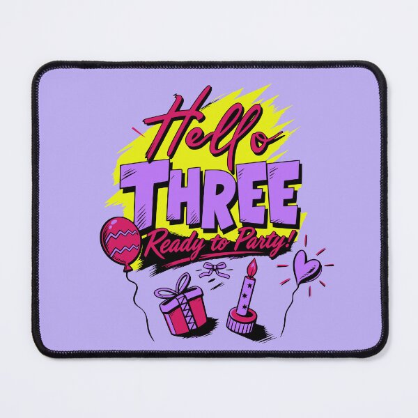 Item preview, Hello Three Ready to Party Paint Splash 3 Year Old Party designed and sold by illeN-Art-World.